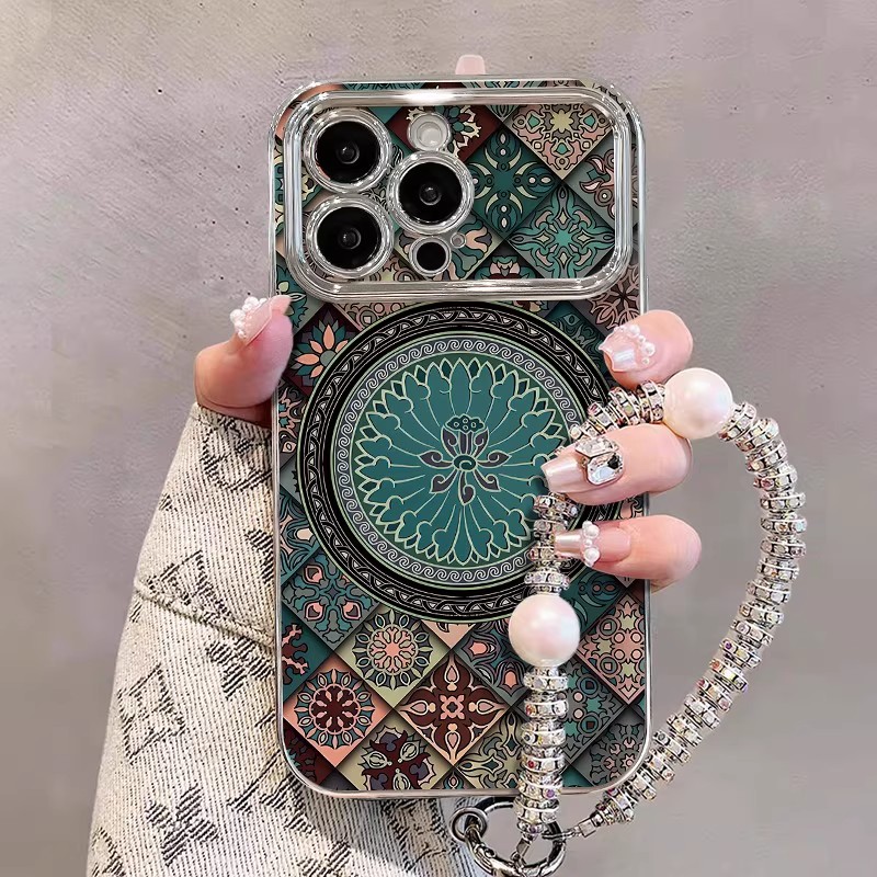 适用多型号莲花图腾电镀大视窗壳