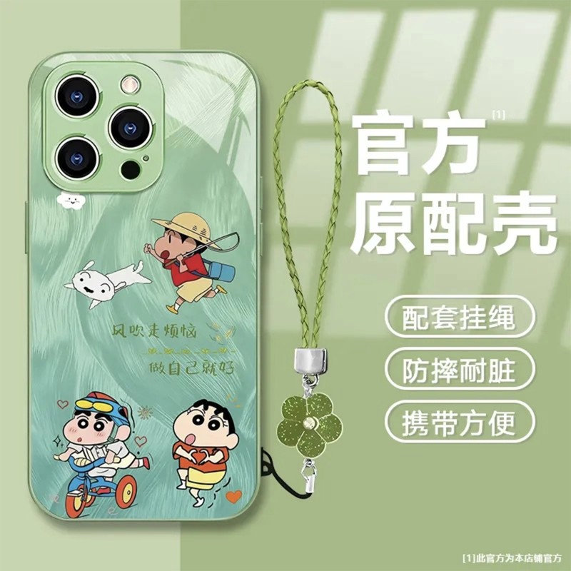 小新风吹走烦恼适用苹果16ProMax手机壳华为mate70玻璃荣耀400卡通oppoReno14可爱vivoX200新小米15男红米K80