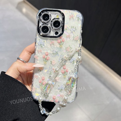 ins郁金香贝壳纹适用苹果手机壳