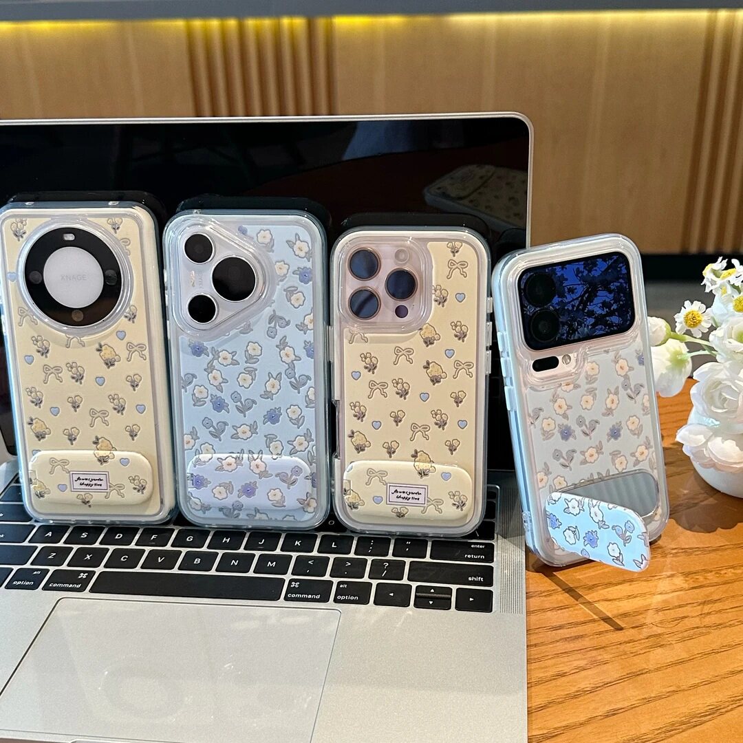 适用多型号蓝黄小花三合一炫彩壳