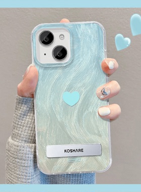 羽纱晕染爱心适用苹果15promax手机壳华为mate60pro新荣耀100OPPOReno11晕染爱心VIVOX100小米晕染爱心