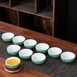 品茗杯主人杯茶盏茶具 高档功夫茶杯组合家用会客喝茶杯子陶瓷日式