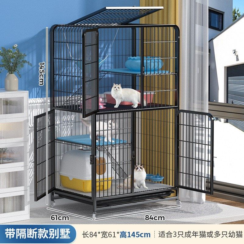 yq猫笼子家用室内超大自由空y间带两层猫别墅宠物厕所猫舍猫屋猫,宠物/宠物食品及用品,猫笼子/猫别墅,淘宝优惠券,粉丝福利购,淘宝优惠卷