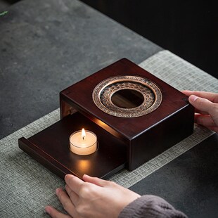 日式温茶器茶水壶公道杯保温器蜡烛温茶炉烛台温T酒器加热底座茶