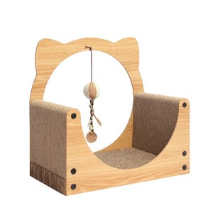 靠背沙发猫抓h板镂空月食猫窝宠物用品逗猫球猫猫玩具