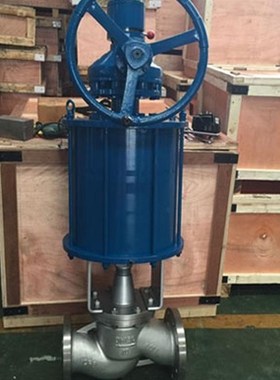 气动停止阀J641Y 不锈钢气动G停止阀 气动法兰停止阀.