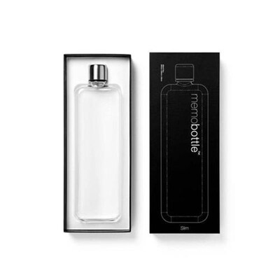 澳洲Memobottle 修身款扁平水瓶 Slim 创意便携U户外水瓶环保循环