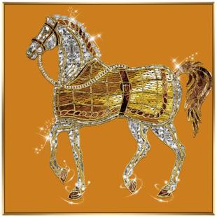 玄关装饰画晶瓷画挂画现代餐厅瓷板水晶正方形背S景墙马画卧室客