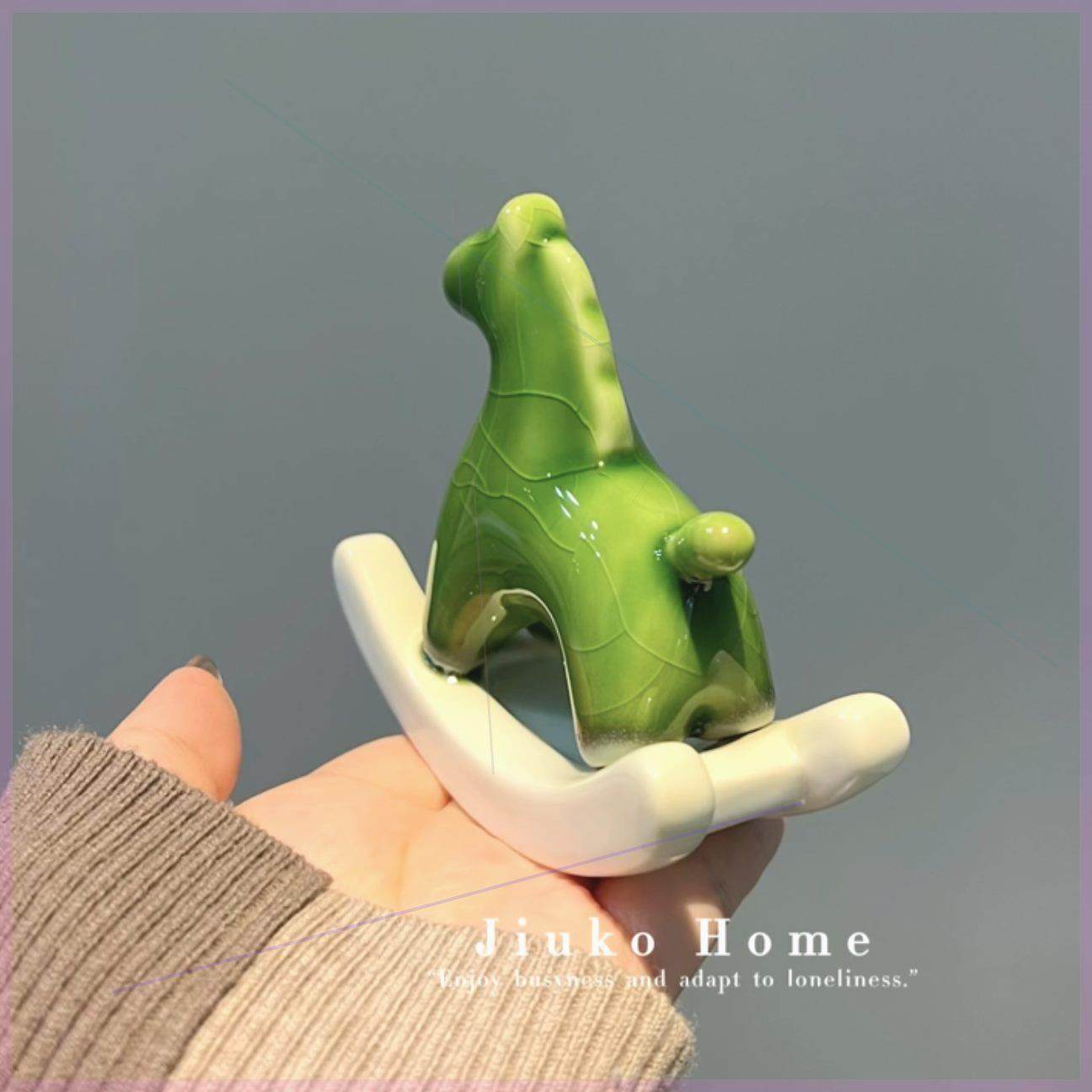 冰裂纹摇摇马摆件创意高颜值桌面玄关陶瓷装饰品家居工艺品送朋友,电子元器件市场,其它元器件,淘宝优惠券,粉丝福利购,淘宝优惠卷