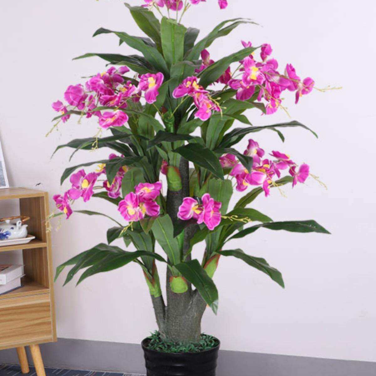 蝴蝶兰塑料假花假树客厅室内大型落地装饰盆景栽摆件植物