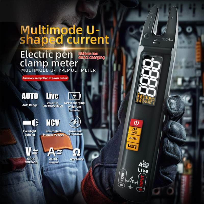 BSIDE高精度钳形表电流表U0型万用表交直流智能钳型表