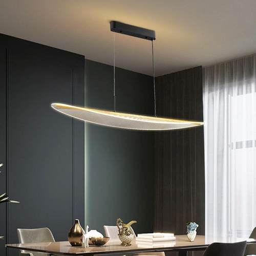 设计师餐厅吊灯现代简约饭厅餐桌吧台长条灯北欧创意轻奢极简灯具