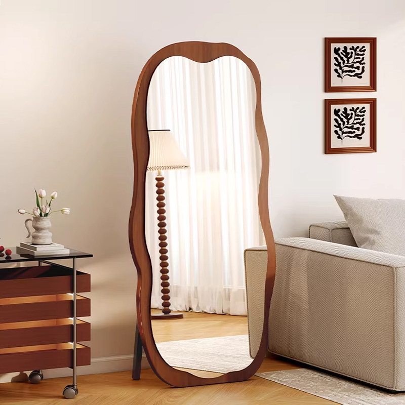异形全身镜落地镜家用中古风穿衣镜客厅挂墙女生卧室试衣镜大镜子,住宅家具,穿衣镜,淘宝优惠券,粉丝福利购,淘宝优惠卷