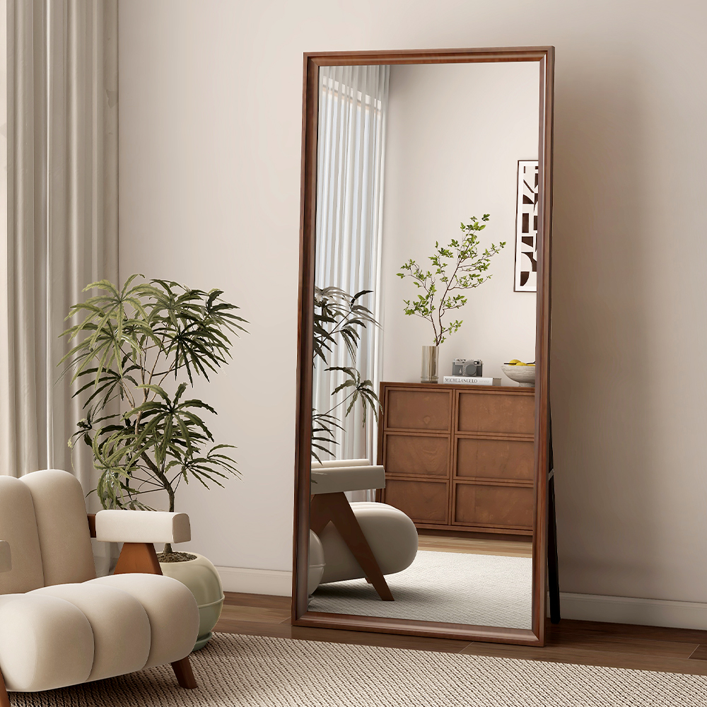 中古风穿衣镜全身镜挂墙法式复古镜子家用卧室落地镜服装店试衣镜