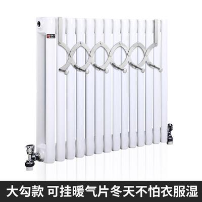 聚茂暖气片专用挂钩可伸缩晾衣架不锈钢折叠置物架门后免打孔挂勾