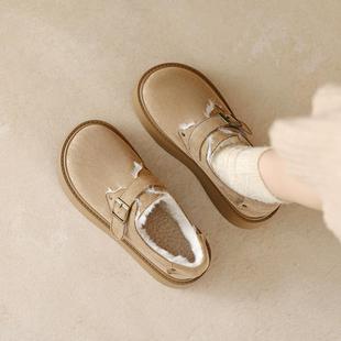 增高保暖博肯棉鞋 威威女郎 一字带勃肯鞋 5厚底加绒雪地靴冬季 678