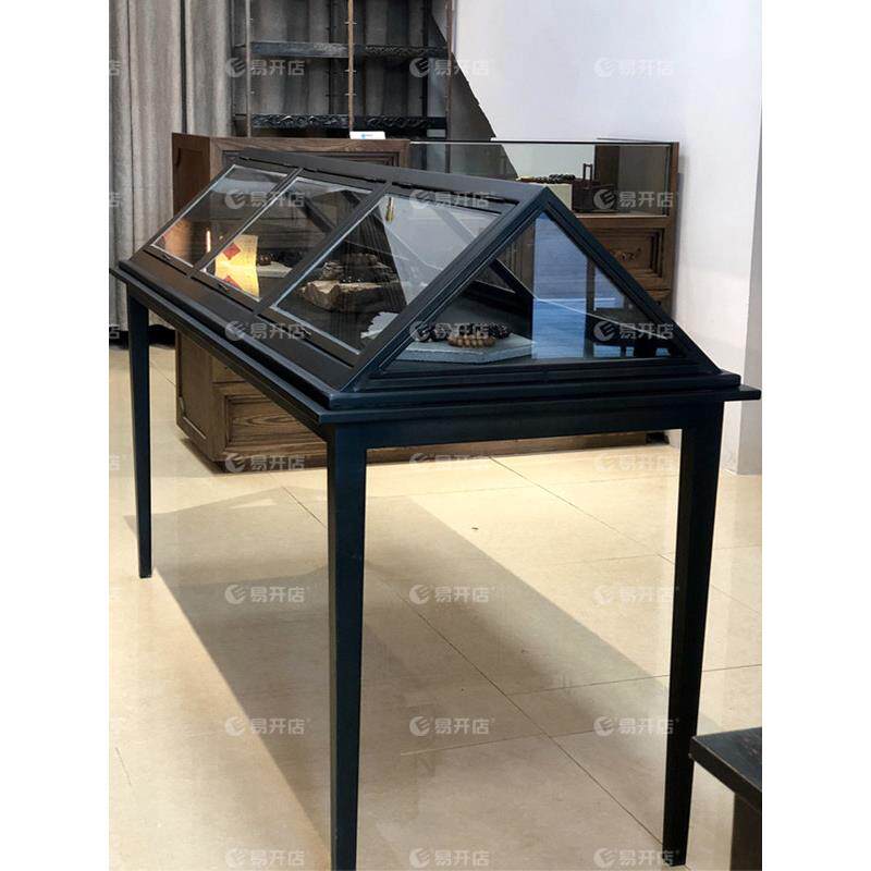 珠宝首饰展示柜台工业loft金属翻盖手饰品货架项炼耳环中岛柜定制