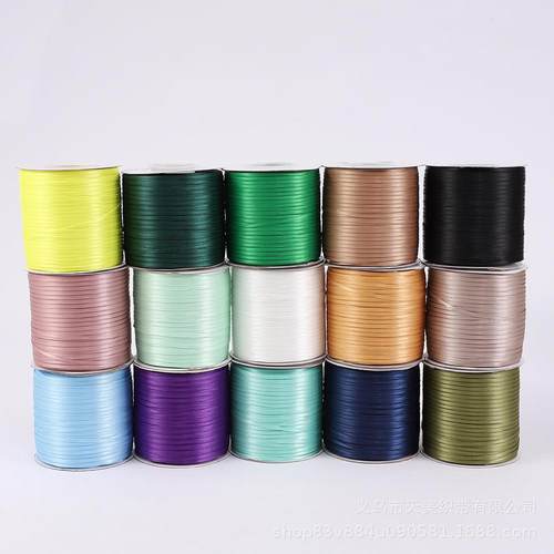3MM加密双面涤纶带书签绳彩带0.3CM丝带涤纶织带蝴蝶结高档礼品包
