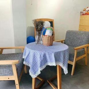 田园餐桌布布艺棉麻风长方形茶几布北欧森系布料书桌台布圆盖巾