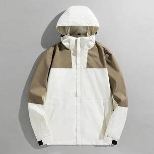 户外情侣款 冲锋衣男女防风防水透气登山服运动风户外风衣 夹克薄款