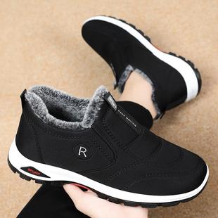 情侣款 棉鞋 加绒加厚保暖老人棉鞋 新款 一脚蹬老北京棉靴 男冬季