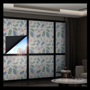 全遮光磨砂玻璃贴纸防窥视窗户防走光遮阳挡光贴膜门窗贴纸不透光