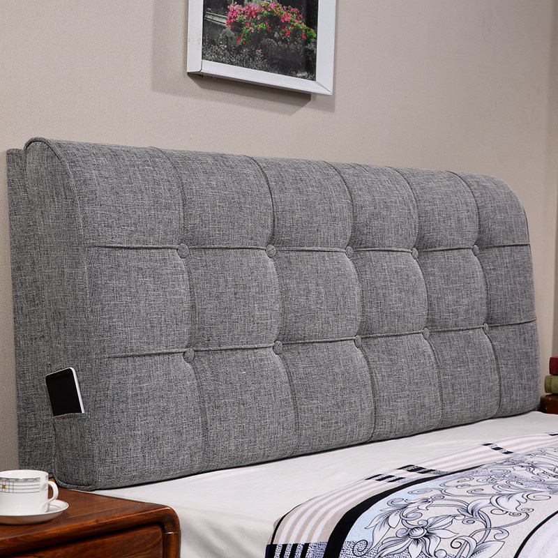 定做床头靠背软包大靠垫无床头榻榻米自粘可拆洗简约绒布艺套欧式,居家布艺,床头靠垫,淘宝优惠券,粉丝福利购,淘宝优惠卷