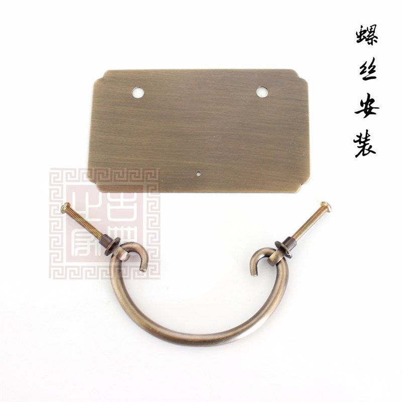 仿古铜平板拉手铜配件抽屉仿古红木家具装修橱柜电视柜拉手AB-117