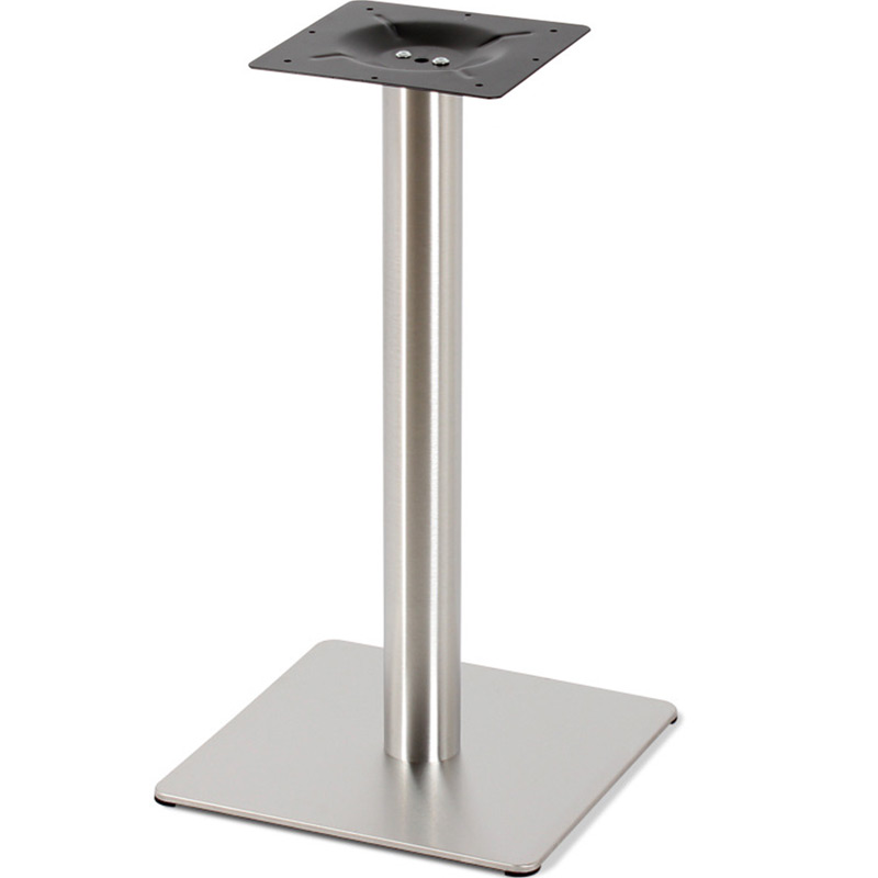 不锈钢桌脚桌腿支架金属铁艺底座桌架子餐厅O方桌支撑餐桌拉丝时