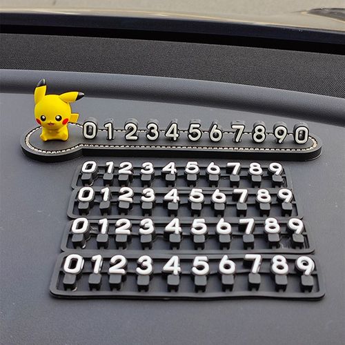 宝可梦汽车临时停车电话号码牌车载数字移车挪车卡车上手机留号器