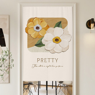 卧室门帘高级感帘子隔断窗半帘布艺半截过道主卧帘子遮挡帘家用