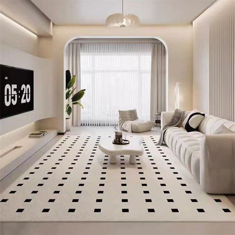 仿羊绒地毯客厅新款高级感轻奢加厚防水茶几毯高级沙发卧室床边毯