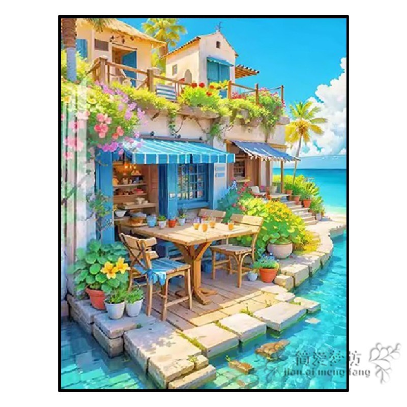 十字绣新款2024客厅遇见美好海景小幅风景画手工diyY自制简单自绣