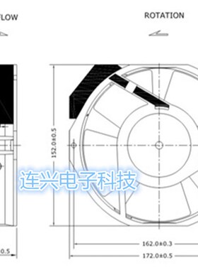全新Hengrd风机HD17238HA1BA 110V机柜散热风扇HD17238HA2BA 220V