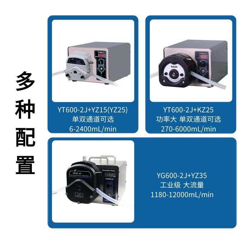 工业蠕动泵大流量多o通道数显耐腐蚀电动循环泵加药泵计量泵软管