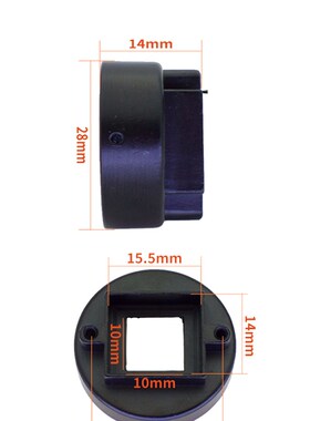 CS金属镜头底座20mm22mm安装孔距摄像机CS镜头座摄像头C口镜头座