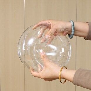 网红波波球婚庆生日派对装饰布置透明气球亮片球TF高透啵啵球