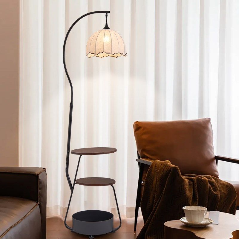 中古风置物落地灯新中式覆古侘寂民宿客厅卧室高级氛围感茶几灯具