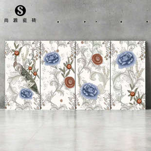 厨房卫生间浴室400x800花砖客厅餐厅阳台背景墙砖厕所花片瓷砖