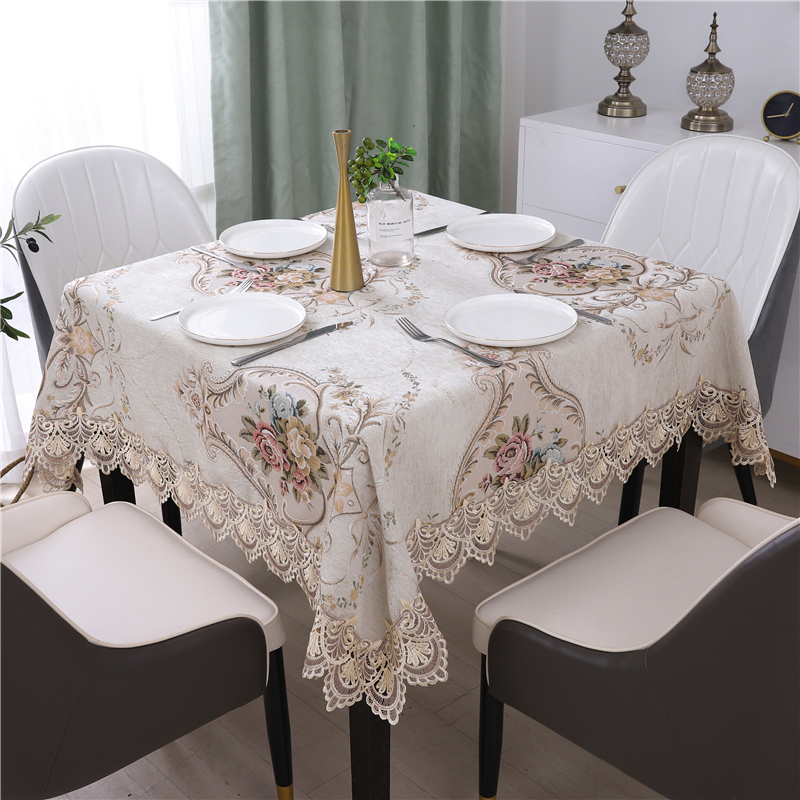 欧式正方形桌布台k布盖布家用方桌布四方餐桌布艺八仙桌麻将桌桌