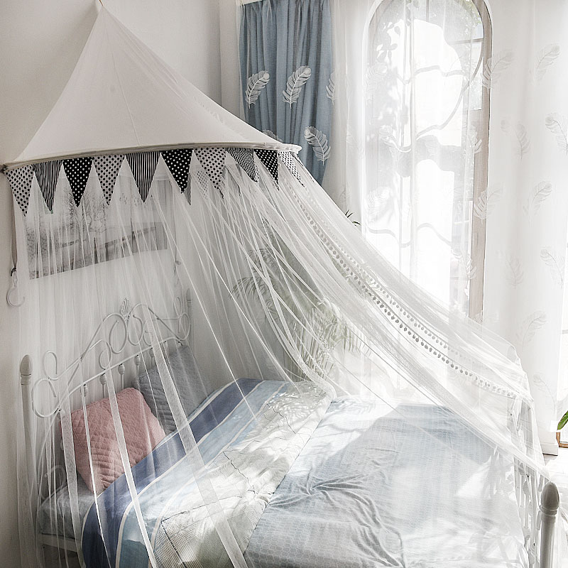 蚊帐吊顶圆顶公h主落地式新款宫廷免安装1.5/1.8m1.2米床双人家用