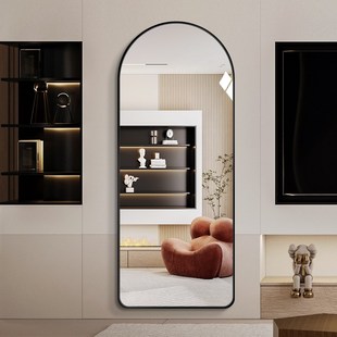 轻奢拱形全身镜贴墙试衣镜穿衣镜家用卧室壁挂墙式 Vins落地镜子