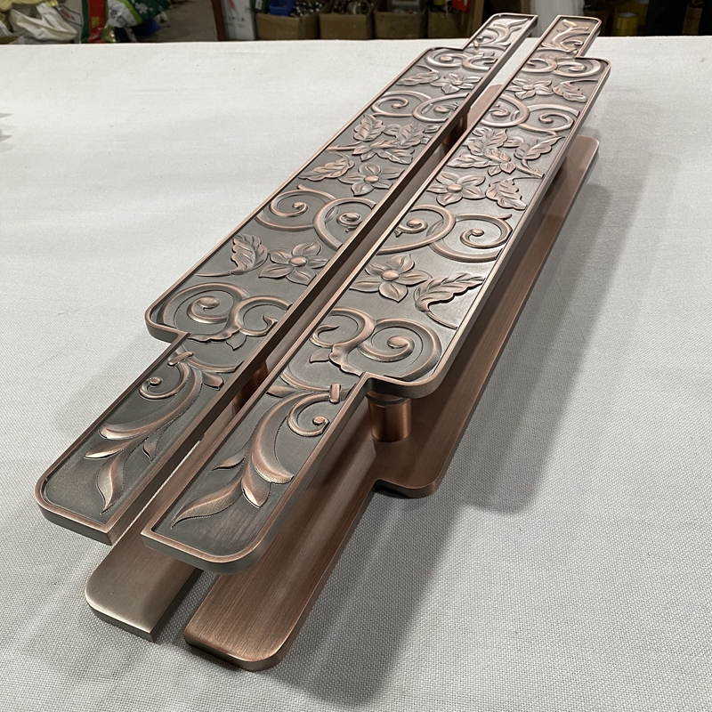 浮雕玻璃门把手简约大门拉手古铜C新款木门双开门酒店推拉把手定