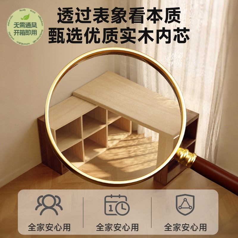 床边桌家用卧f室转角书桌书柜一体学习办公桌靠墙实木电脑桌工作