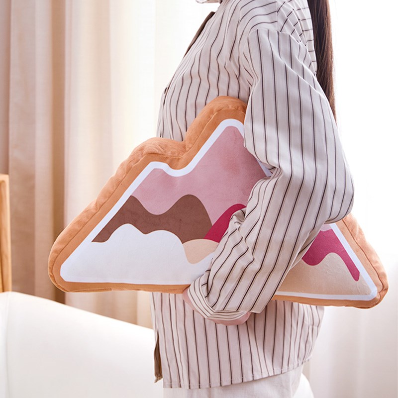 创意靠山靠垫办公室趣味撞色抱枕靠枕客I厅沙发山形车载腰靠靠背