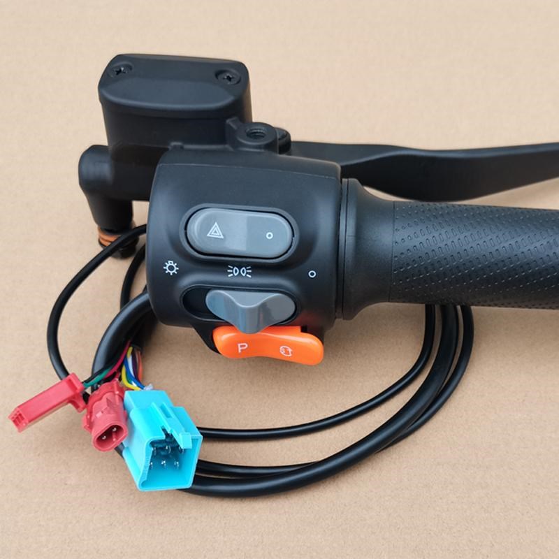 江苏国威电动车左右调速转油门把手碟刹组合开关总成上泵双闪三速