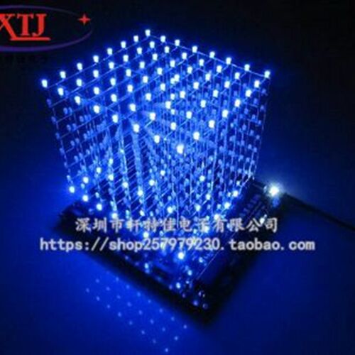 3d8光立方8x8x8LED Diy制作套件PCB板散件成品 音乐频谱