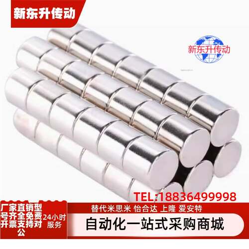 BLS03-D5/D6/D8-L2/L3/L4/L5/L8/L10 镀镍耐高温钕磁铁轴向型磁石