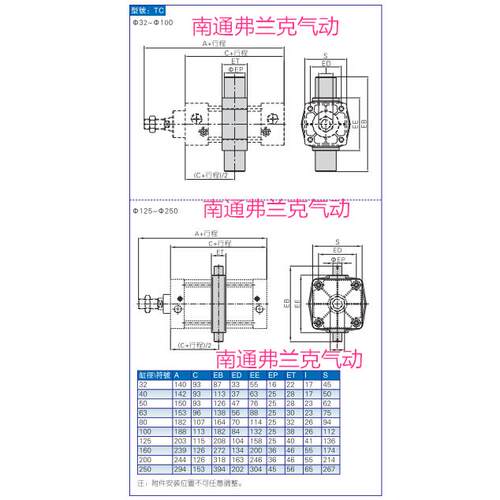 亚德客附件F-SC100TC F-SC125TC F-SC160TC F-SC200TC F-SC250TC