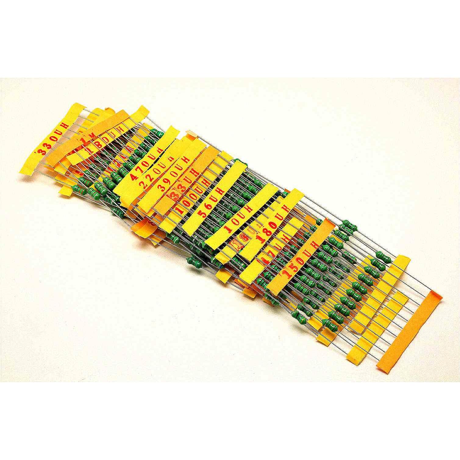 1/4W色环电感包 0307 色码电感 10UH-1MH 12种各10个